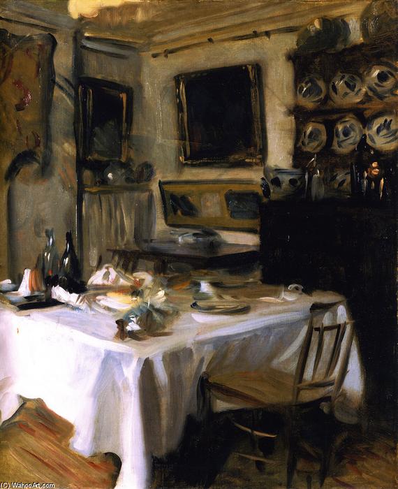 Wikioo.org - The Encyclopedia of Fine Arts - Painting, Artwork by John Singer Sargent - My Dining Room (also known as The Lunch Table)