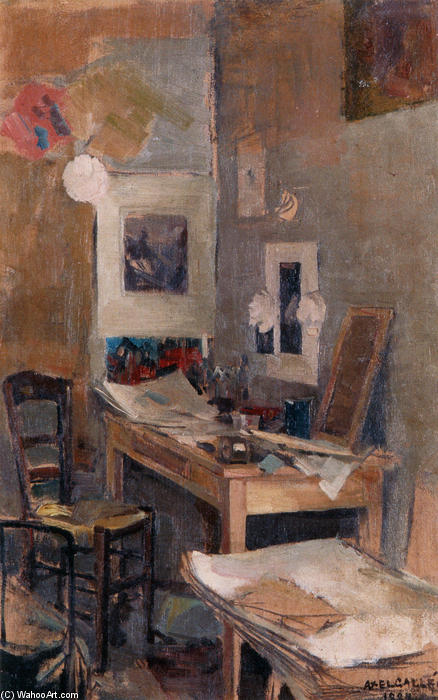 Wikioo.org - The Encyclopedia of Fine Arts - Painting, Artwork by Akseli Gallen Kallela - My First Room in Paris