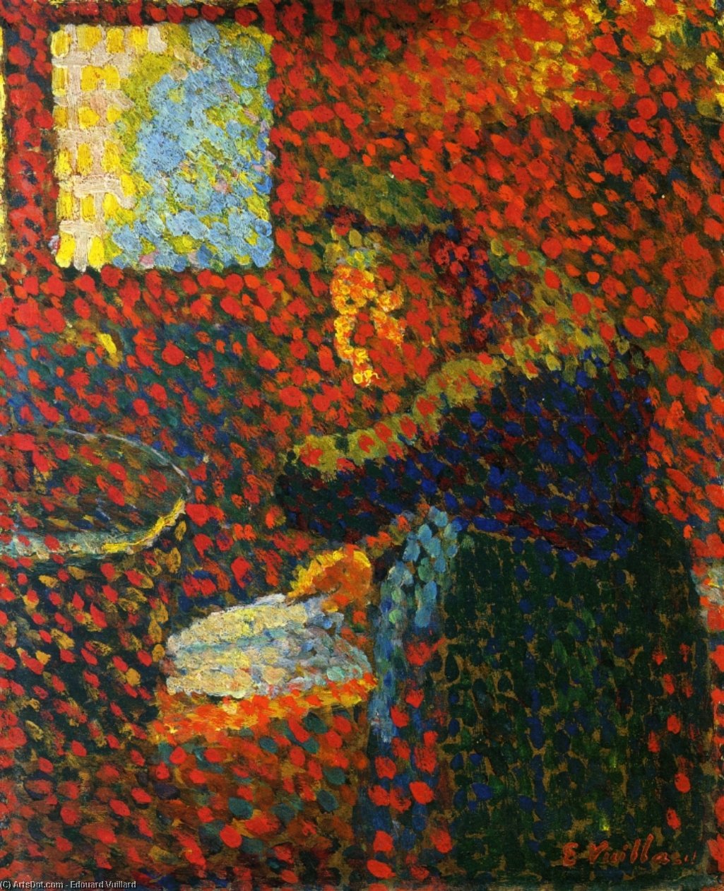 Wikioo.org - The Encyclopedia of Fine Arts - Painting, Artwork by Jean Edouard Vuillard - My Grandmother (also known as Grandmother at the Sink)