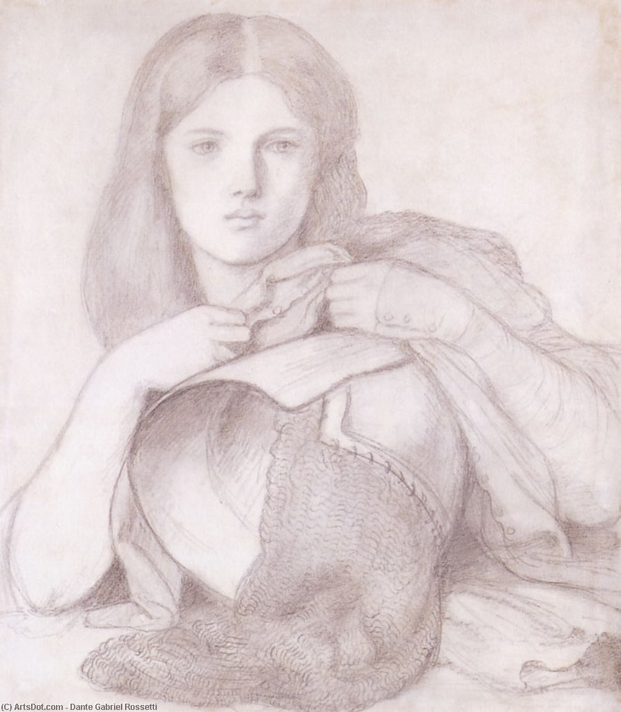 WikiOO.org - Encyclopedia of Fine Arts - Maleri, Artwork Dante Gabriel Rossetti - My Lady Greensleeves