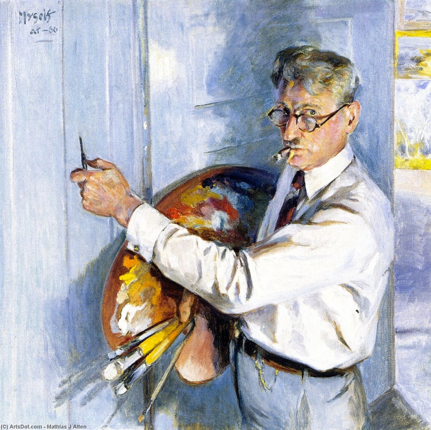Wikioo.org - The Encyclopedia of Fine Arts - Painting, Artwork by Mathias Joseph Alten - Myself at 66
