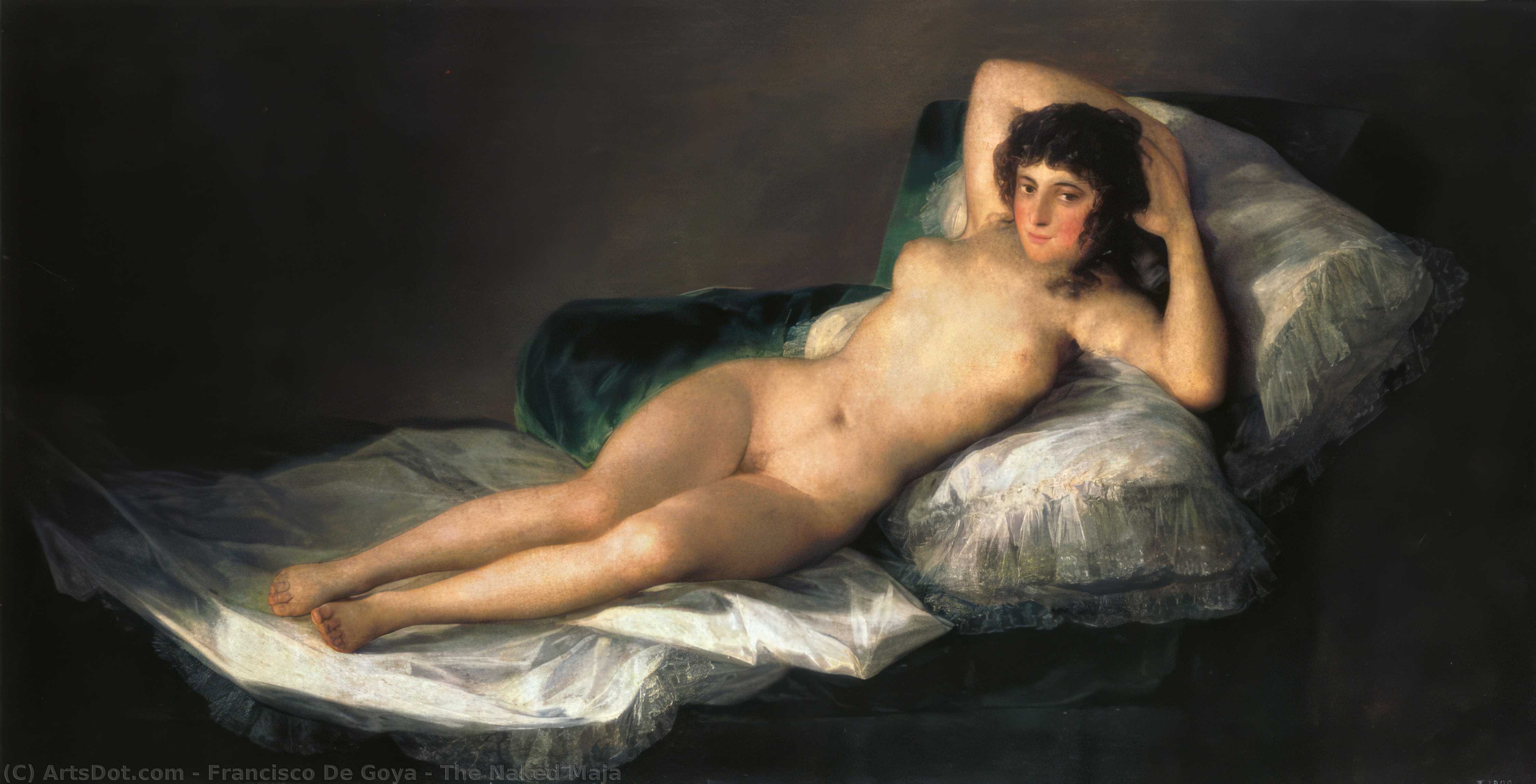Wikioo.org – La Enciclopedia de las Bellas Artes - Pintura, Obras de arte de Francisco De Goya - el desnudo maja