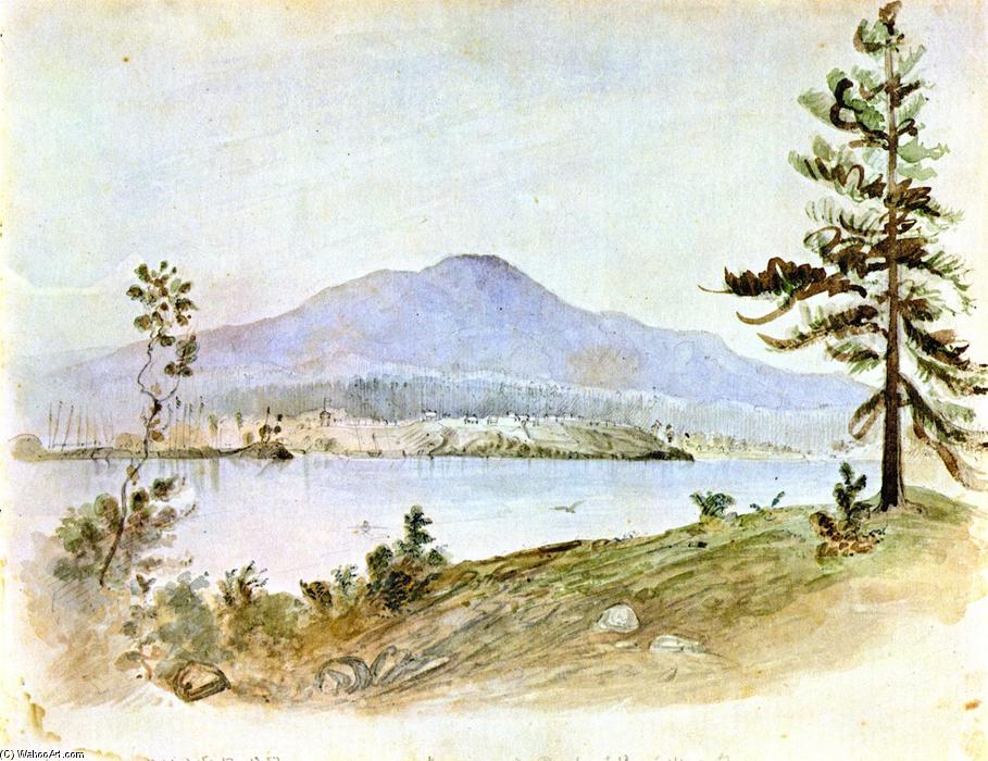 Wikioo.org - The Encyclopedia of Fine Arts - Painting, Artwork by James Madison Alden - Nanaimo from Douglas Island, Gallows Point