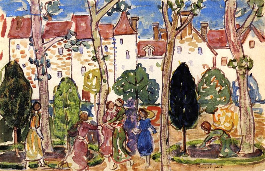 Wikioo.org - The Encyclopedia of Fine Arts - Painting, Artwork by Maurice Brazil Prendergast - Naples