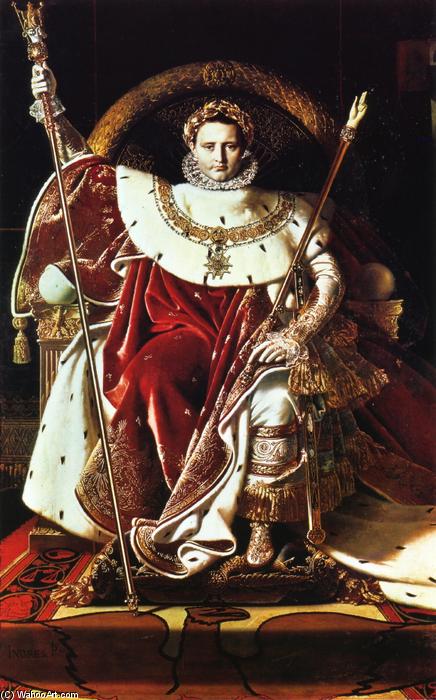 Wikioo.org – L'Enciclopedia delle Belle Arti - Pittura, Opere di Jean Auguste Dominique Ingres - Napoleone come  giove  sul trono