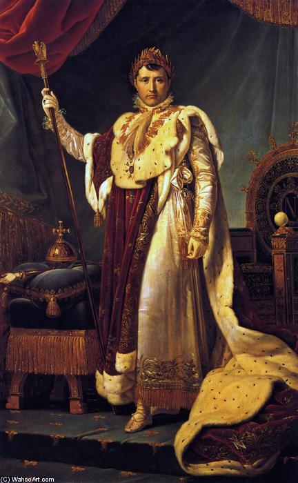 Wikioo.org - The Encyclopedia of Fine Arts - Painting, Artwork by François Gérard (François Pascal Simon) - Napoleon I in His Imperial Robes