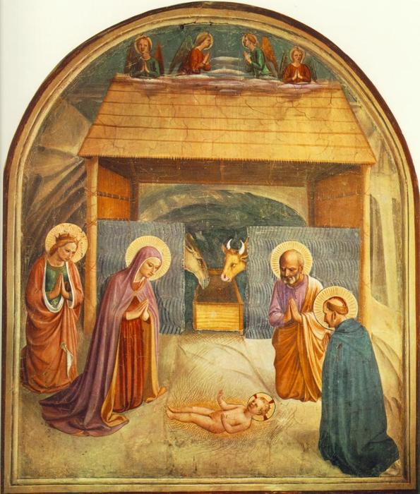 Wikioo.org - The Encyclopedia of Fine Arts - Painting, Artwork by Fra Angelico - Nativity (Convento di San Marco, Florence)
