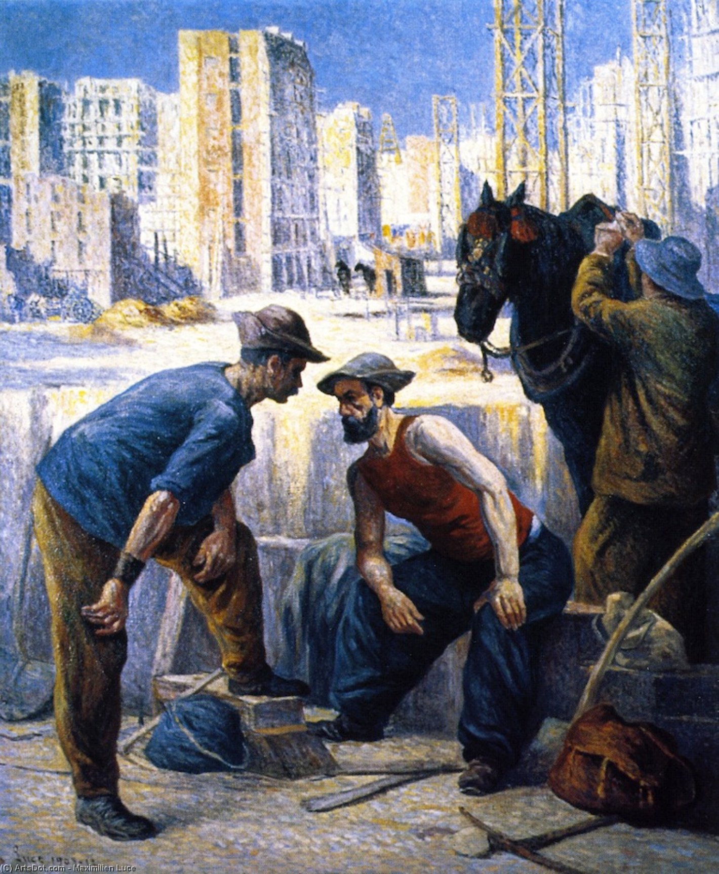 Wikioo.org - The Encyclopedia of Fine Arts - Painting, Artwork by Maximilien Luce - Navvies