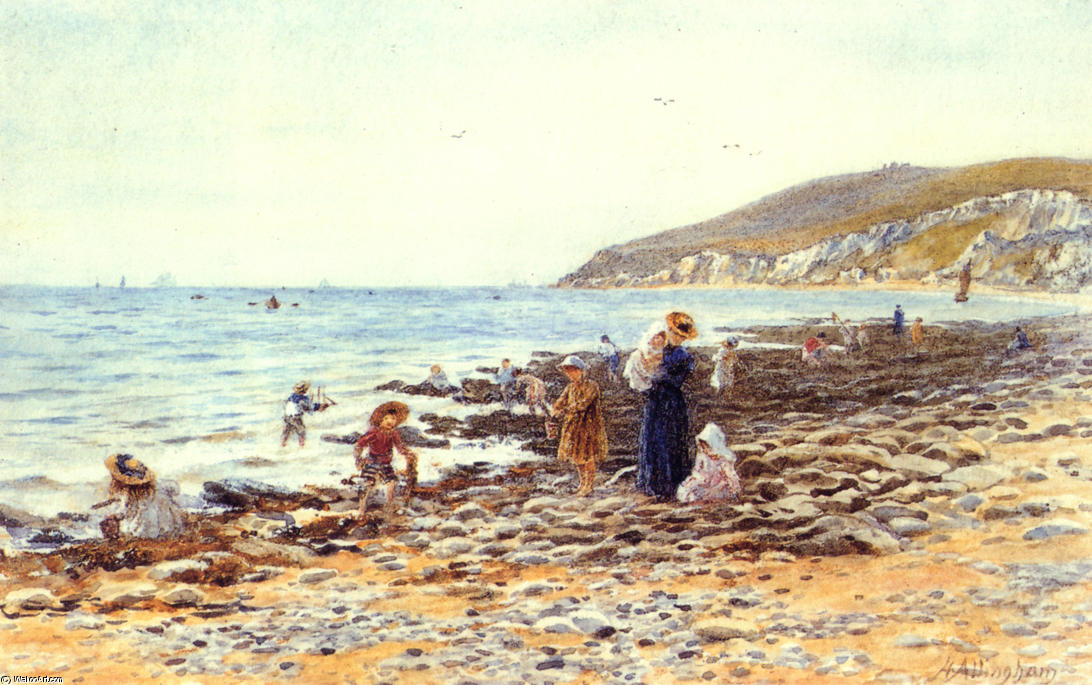 WikiOO.org - Enciclopédia das Belas Artes - Pintura, Arte por Helen Allingham (Helen Mary Elizabeth Paterson) - Near Beachy Head