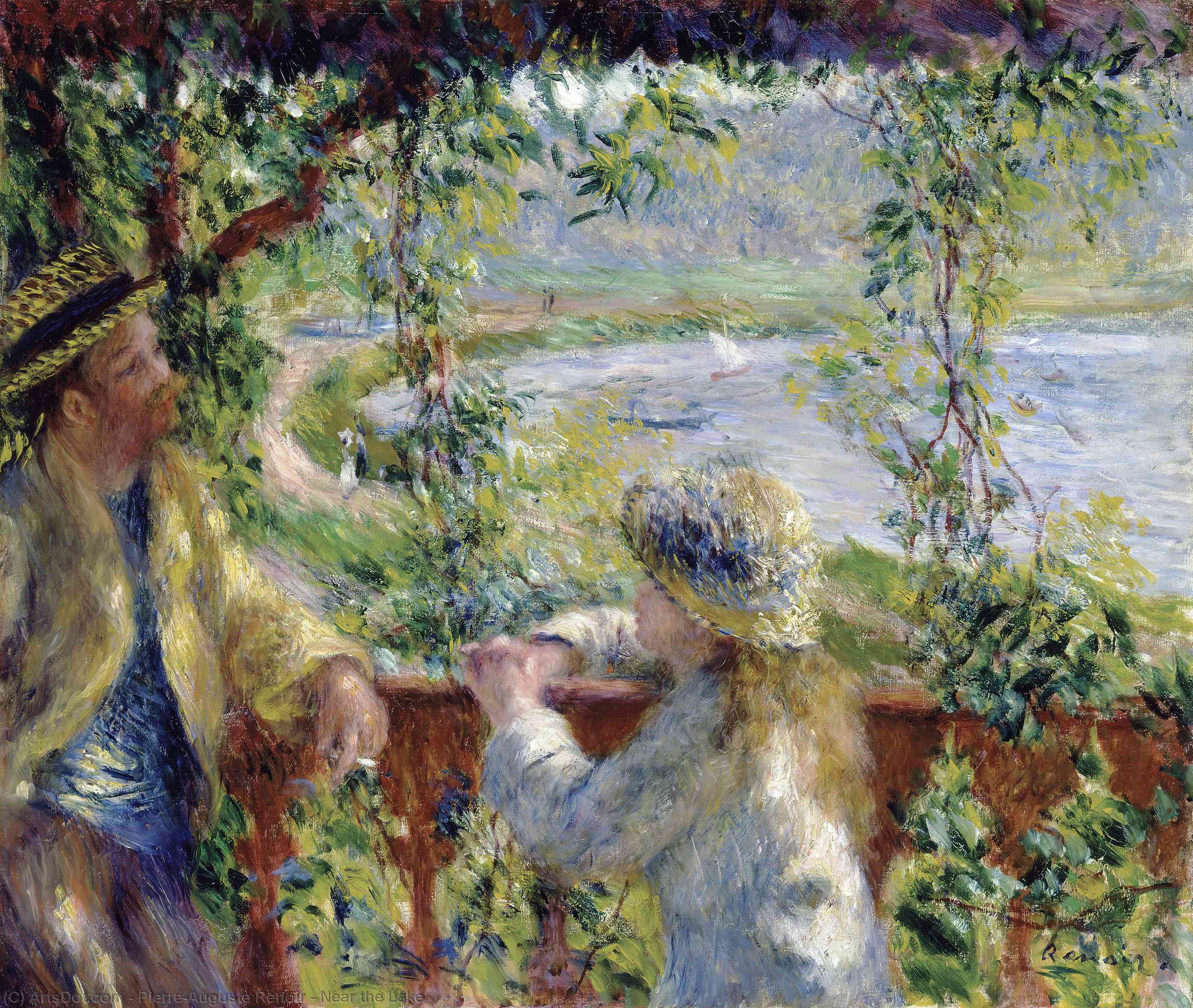 Wikioo.org - The Encyclopedia of Fine Arts - Painting, Artwork by Pierre-Auguste Renoir - Near the Lake