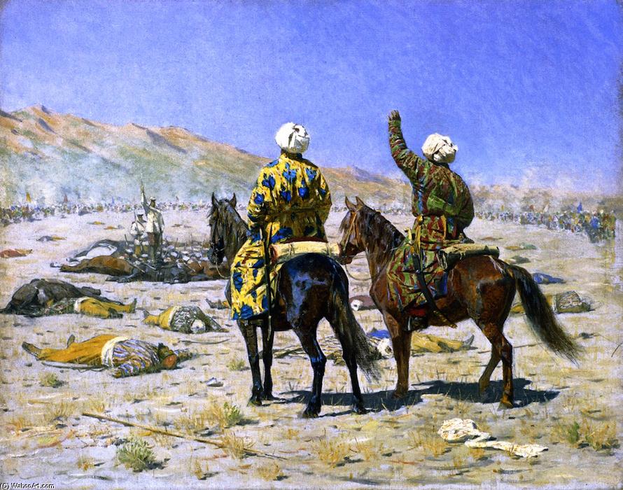 Wikioo.org - The Encyclopedia of Fine Arts - Painting, Artwork by Vasily Vasilevich Vereshchagin - Negotiators, 'Give Up!' 'Go to the Devil'