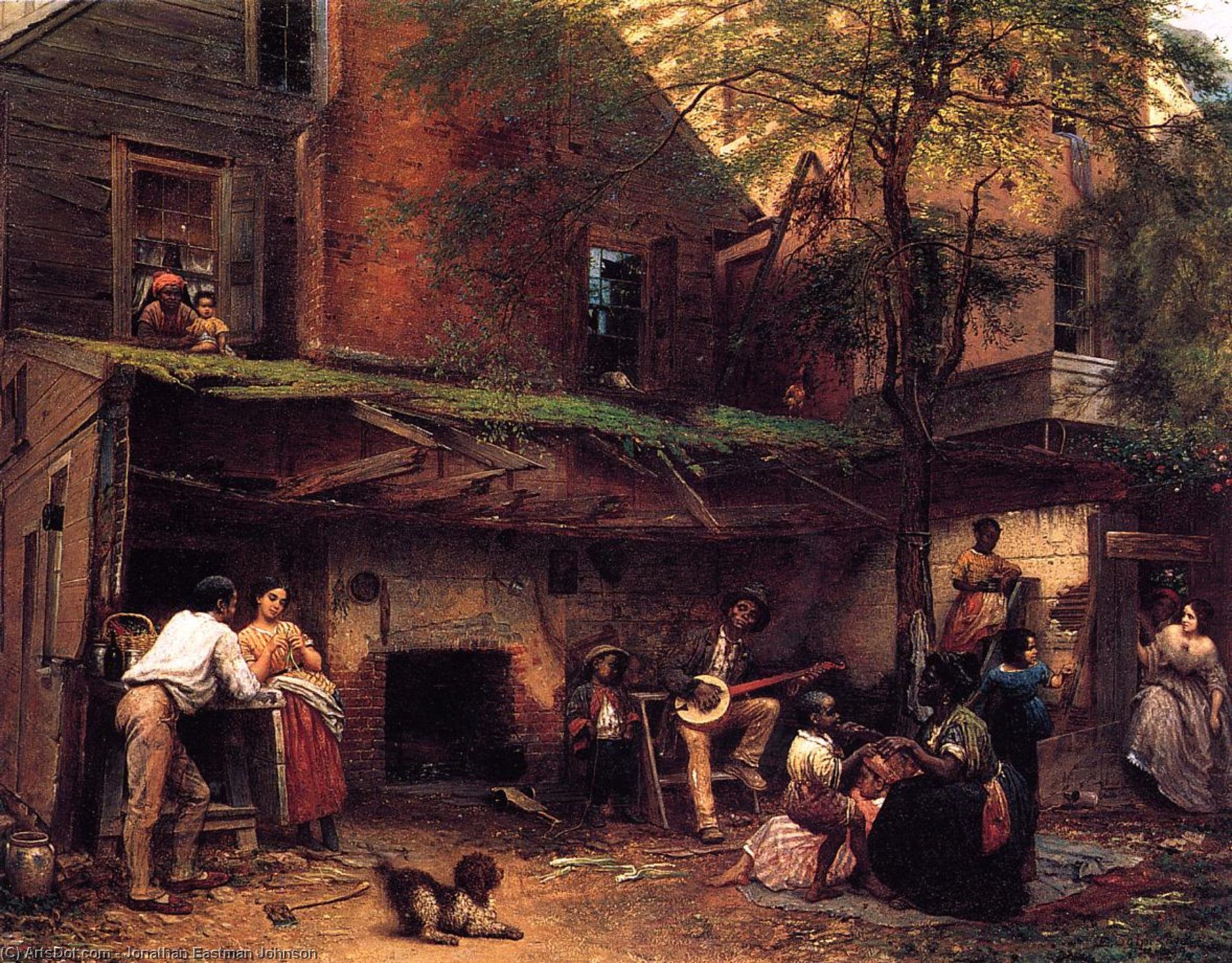 Wikioo.org - The Encyclopedia of Fine Arts - Painting, Artwork by Jonathan Eastman Johnson - Negro Life in the South
