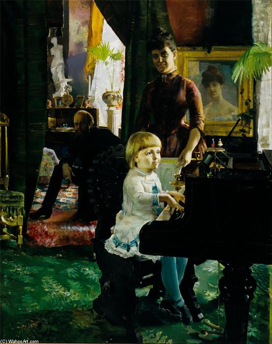 Wikioo.org – La Enciclopedia de las Bellas Artes - Pintura, Obras de arte de Akseli Gallen Kallela - La Familia Neovius