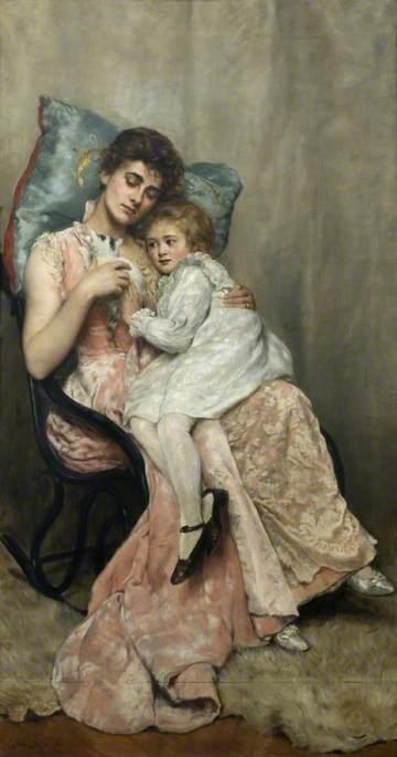 Wikioo.org - The Encyclopedia of Fine Arts - Painting, Artwork by John Maler Collier - Nettie and Joyce
