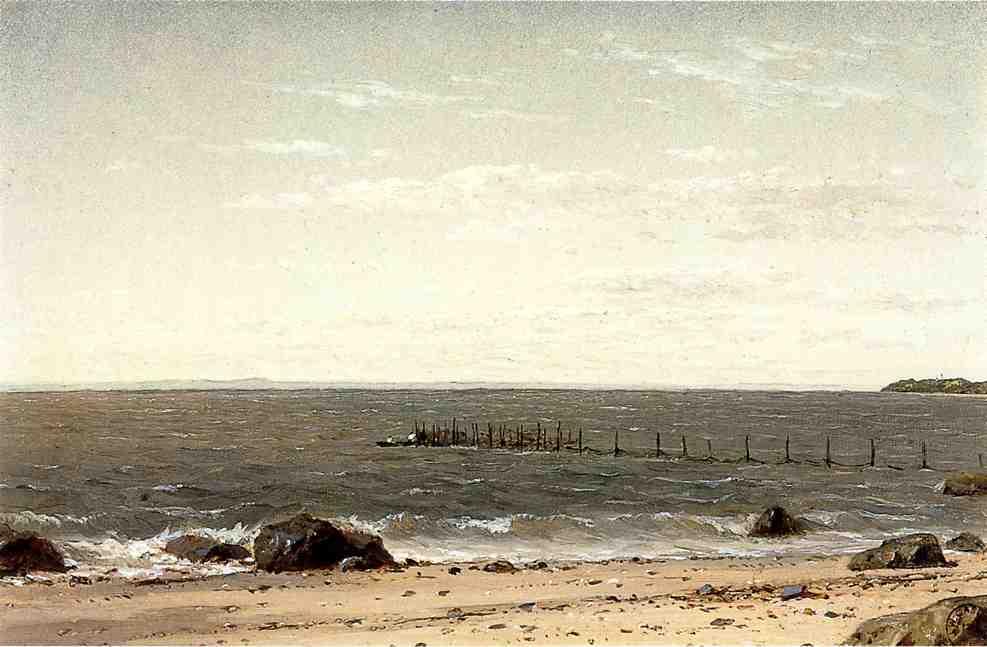 Wikioo.org – L'Encyclopédie des Beaux Arts - Peinture, Oeuvre de John William Casilear - nouvelle Angleterre plage  Scène
