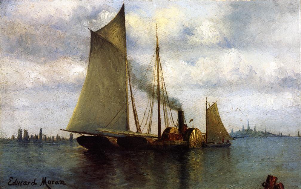 Wikioo.org - The Encyclopedia of Fine Arts - Painting, Artwork by Edward Moran - New York Harbor