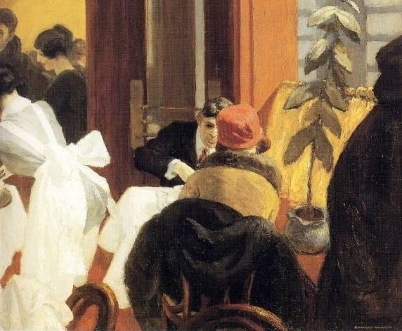 WikiOO.org - Encyclopedia of Fine Arts - Maleri, Artwork Edward Hopper - New York Restaurant