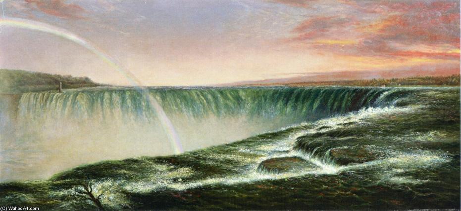 WikiOO.org - Güzel Sanatlar Ansiklopedisi - Resim, Resimler George Loring Brown - Niagara Falls at Sunset