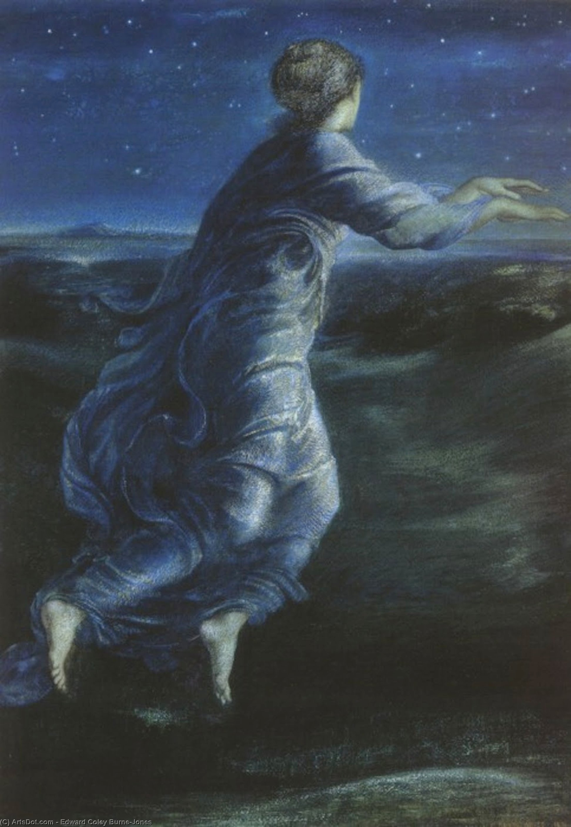 WikiOO.org - אנציקלופדיה לאמנויות יפות - ציור, יצירות אמנות Edward Coley Burne-Jones - Night