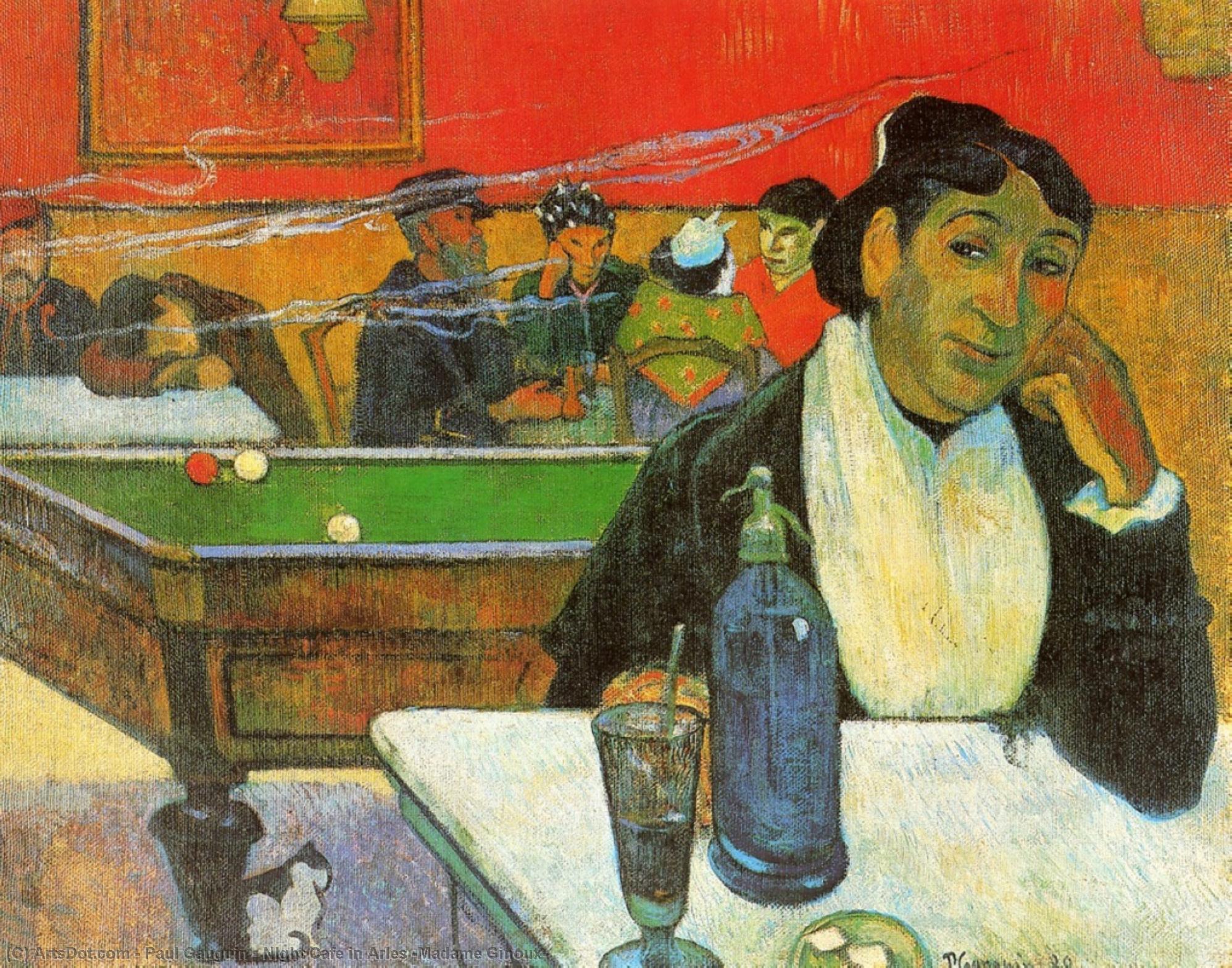 Wikioo.org - Encyklopedia Sztuk Pięknych - Malarstwo, Grafika Paul Gauguin - NIght Cafe in Arles (Madame Ginoux)