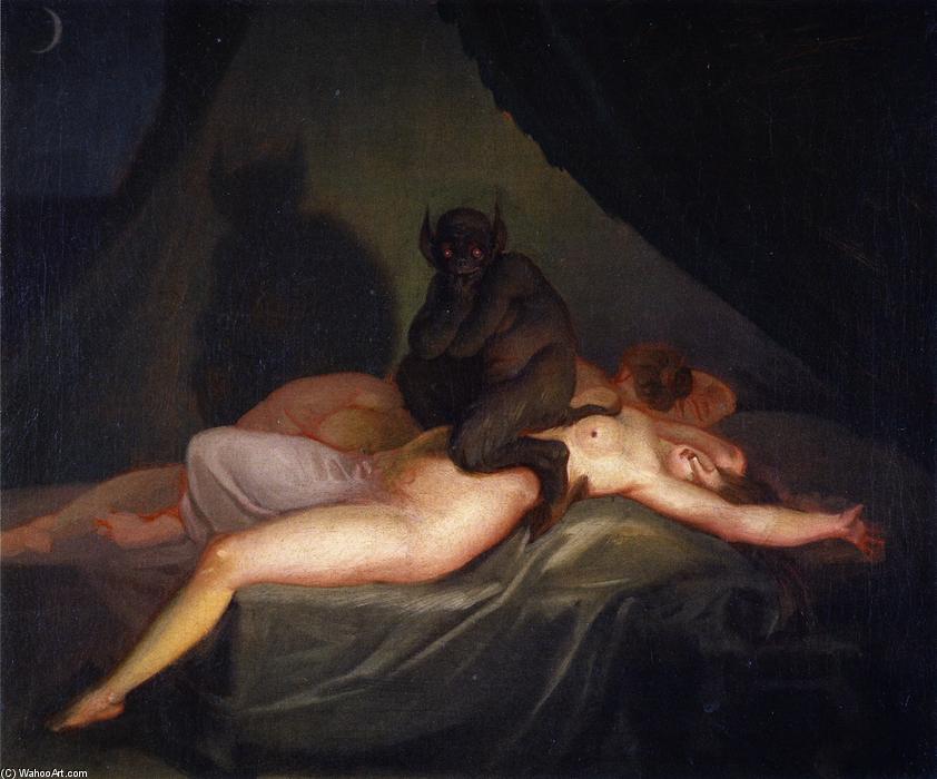 WikiOO.org - אנציקלופדיה לאמנויות יפות - ציור, יצירות אמנות Nicolai Abraham Abildgaard - The Nightmare