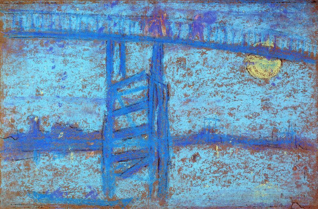WikiOO.org - Енциклопедия за изящни изкуства - Живопис, Произведения на изкуството James Abbott Mcneill Whistler - Nocturne: Battersea Bridge