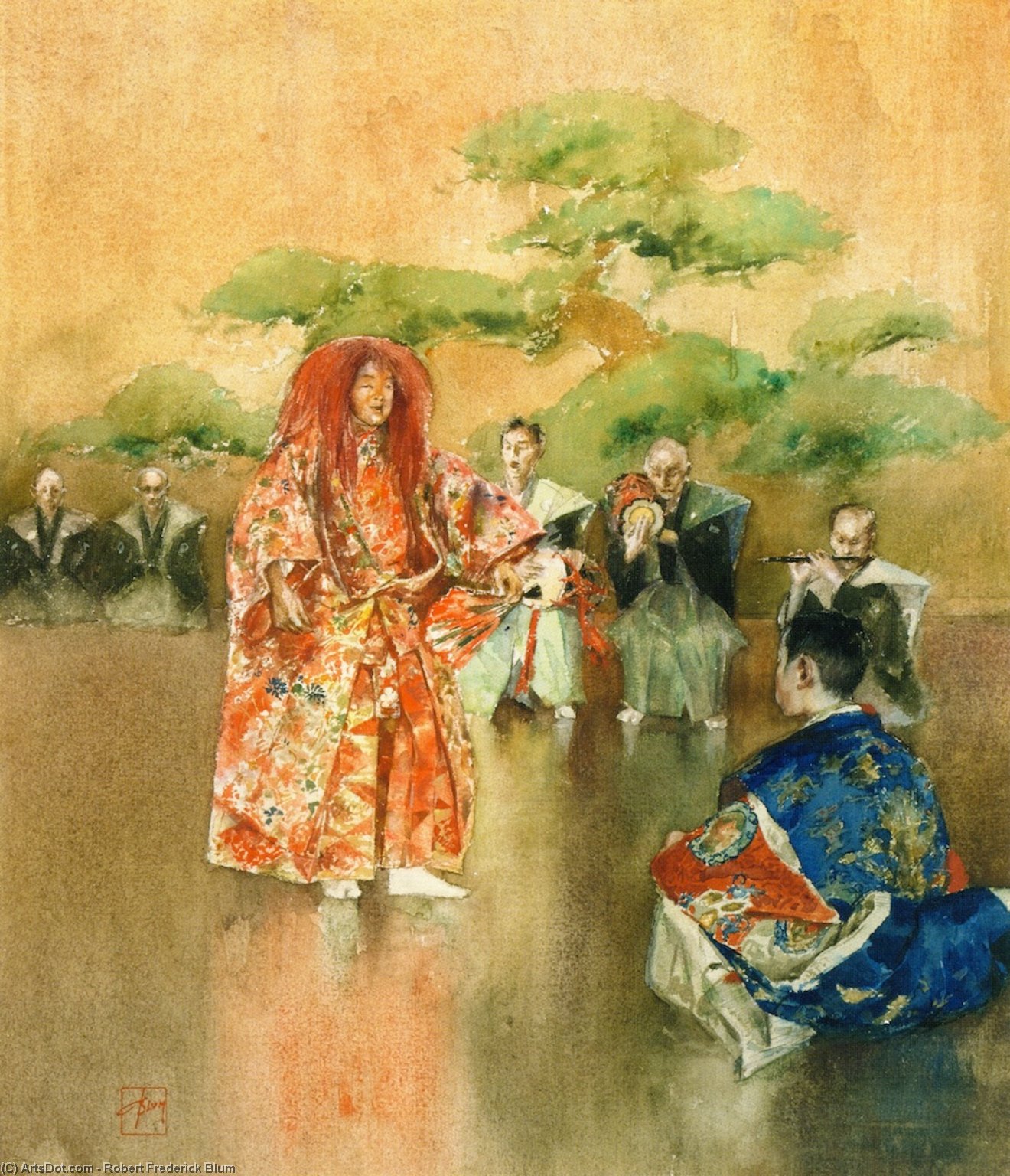 WikiOO.org - Encyclopedia of Fine Arts - Målning, konstverk Robert Frederick Blum - The No Dance