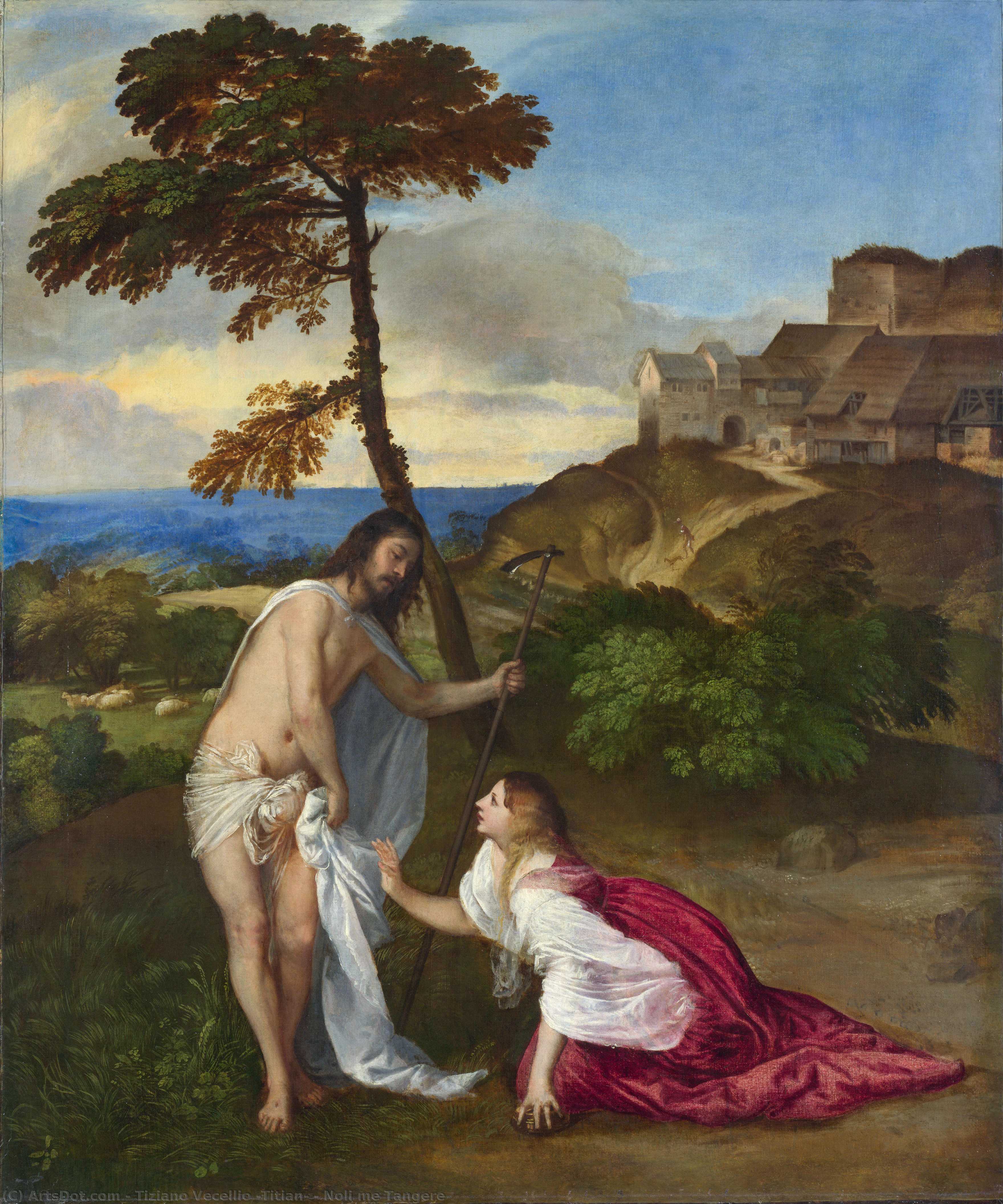 Wikioo.org - The Encyclopedia of Fine Arts - Painting, Artwork by Tiziano Vecellio (Titian) - Noli me Tangere