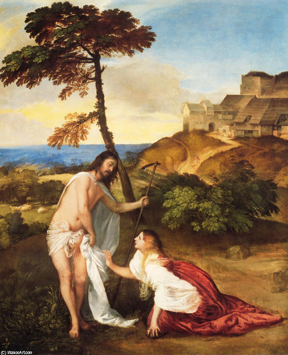 Wikioo.org - The Encyclopedia of Fine Arts - Painting, Artwork by Tiziano Vecellio (Titian) - Noli me tangere