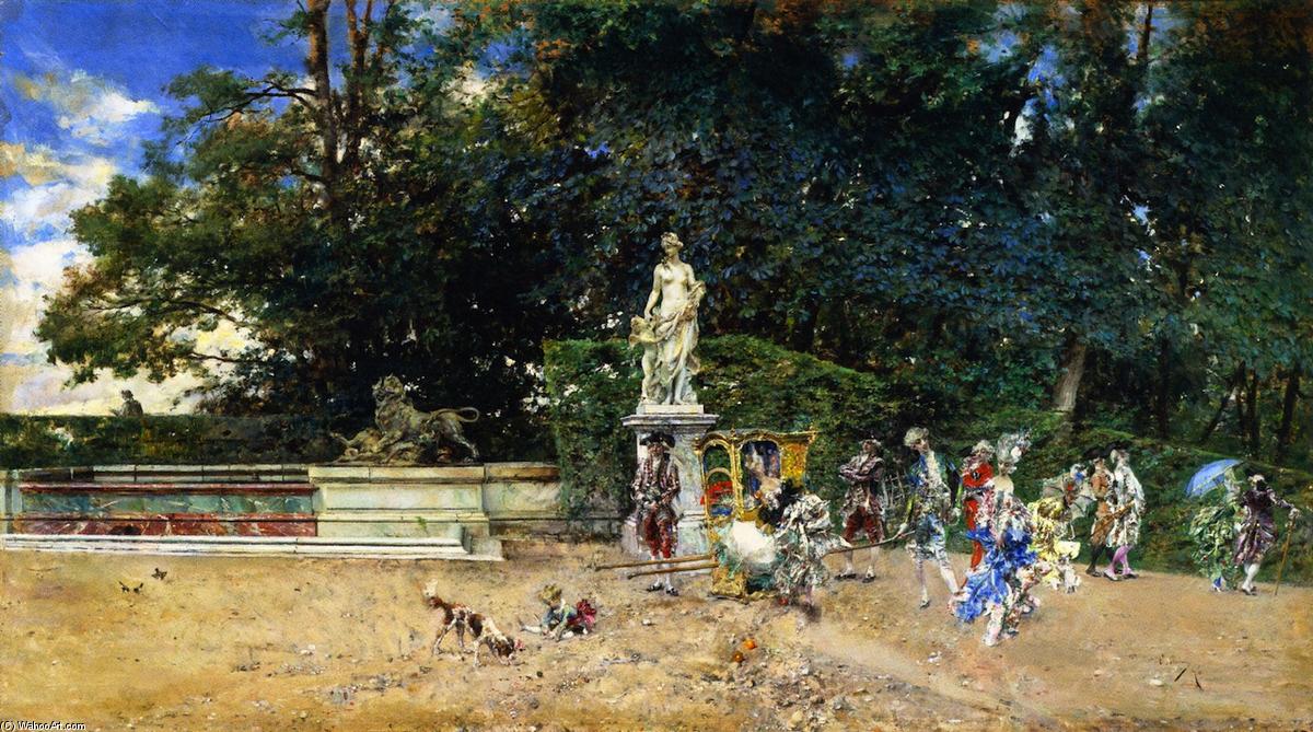 Wikioo.org – La Enciclopedia de las Bellas Artes - Pintura, Obras de arte de Giovanni Boldini - Mediodía Promenade, Versalles