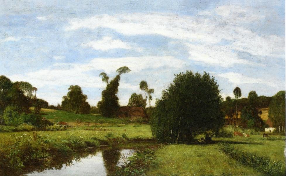 Wikioo.org - The Encyclopedia of Fine Arts - Painting, Artwork by Eugène Louis Boudin - Norman Landscape