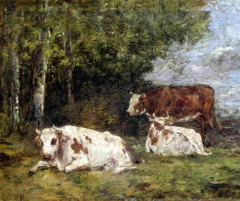 Wikioo.org - The Encyclopedia of Fine Arts - Painting, Artwork by Eugène Louis Boudin - Norman Pasture