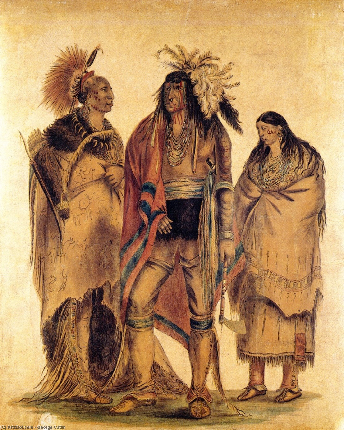 WikiOO.org - Encyclopedia of Fine Arts - Målning, konstverk George Catlin - North American Indians
