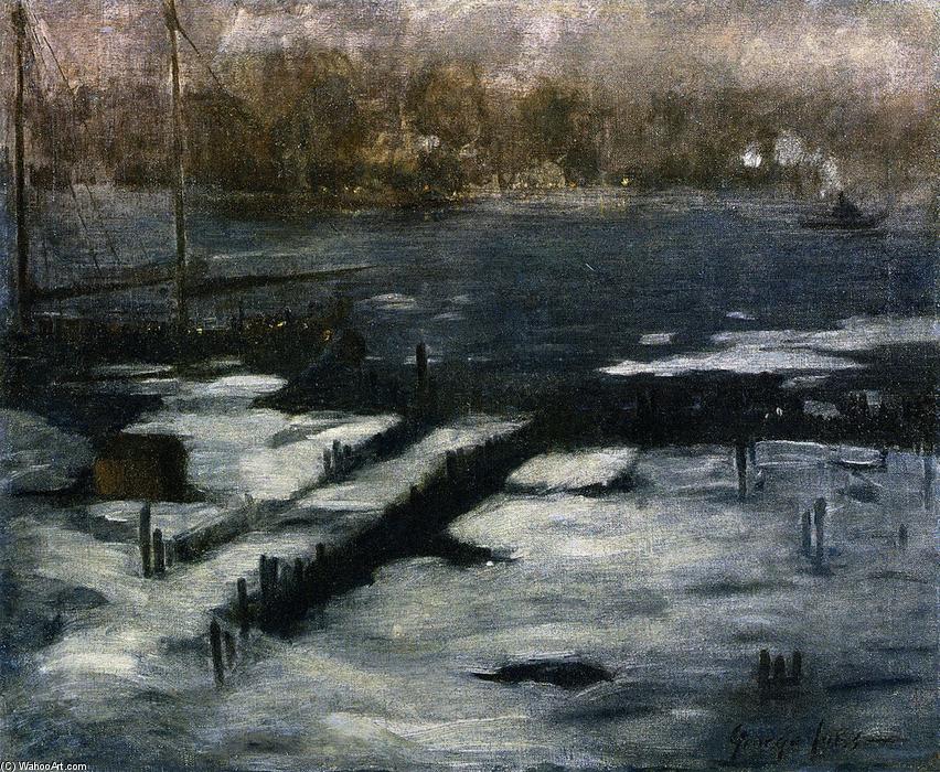 Wikioo.org - The Encyclopedia of Fine Arts - Painting, Artwork by George Benjamin Luks - The North River, New York
