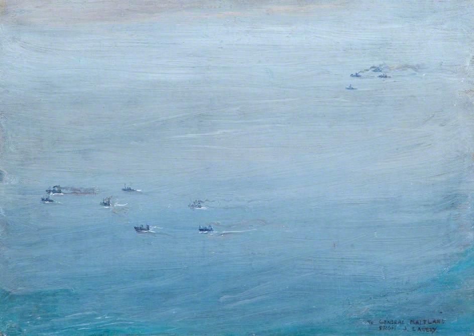 WikiOO.org - Encyclopedia of Fine Arts - Malba, Artwork John Lavery - The North Sea, August 1918, from NS7