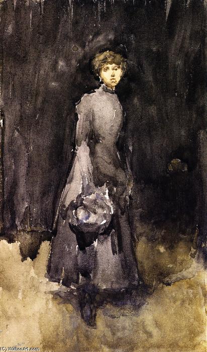 Wikioo.org – L'Encyclopédie des Beaux Arts - Peinture, Oeuvre de James Abbott Mcneill Whistler - Remarque dans noirs  et  gris