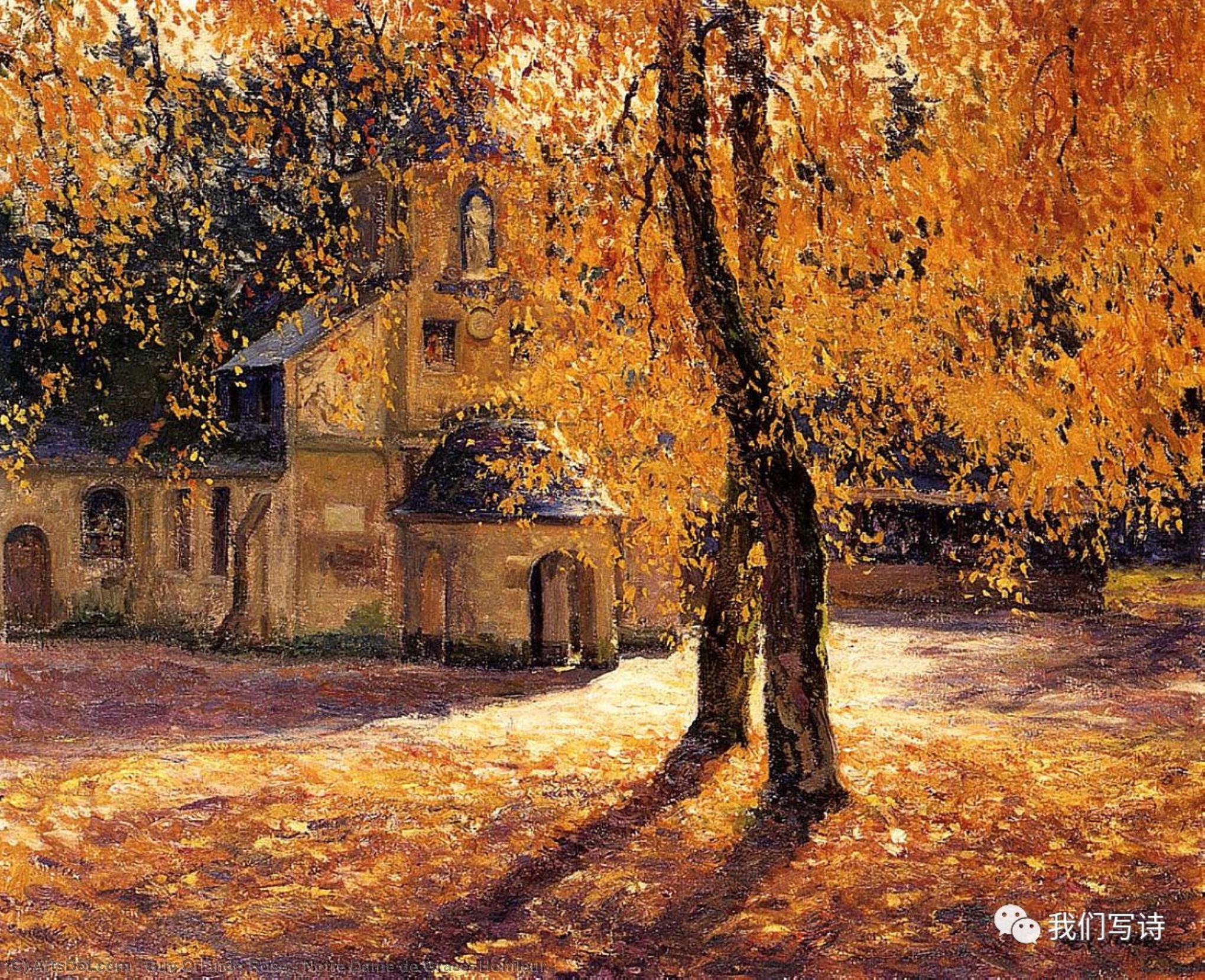 Wikioo.org - The Encyclopedia of Fine Arts - Painting, Artwork by Guy Orlando Rose - Notre Dame de Grace, Honfleur