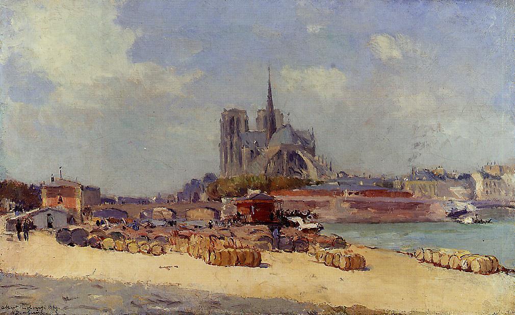 Wikioo.org - The Encyclopedia of Fine Arts - Painting, Artwork by Albert-Charles Lebourg (Albert-Marie Lebourg) - Notre Dame de Paris