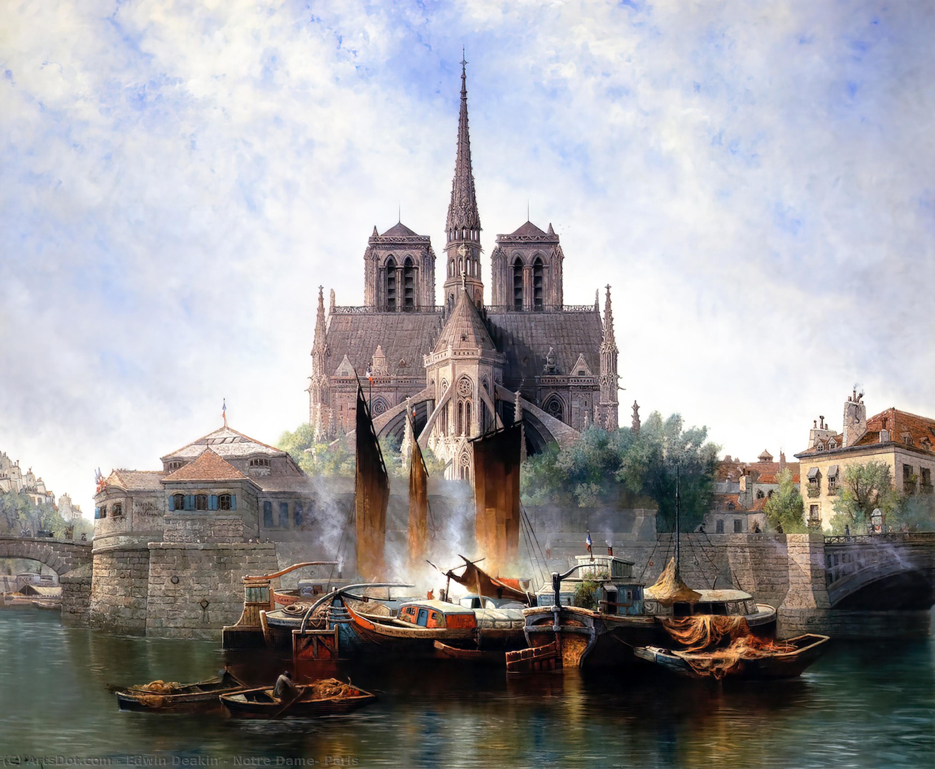 Wikioo.org - สารานุกรมวิจิตรศิลป์ - จิตรกรรม Edwin Deakin - Notre Dame, Paris