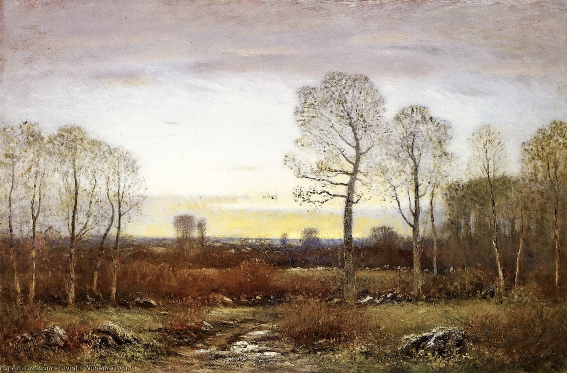 Wikioo.org - The Encyclopedia of Fine Arts - Painting, Artwork by Dwight William Tryon - November Evening