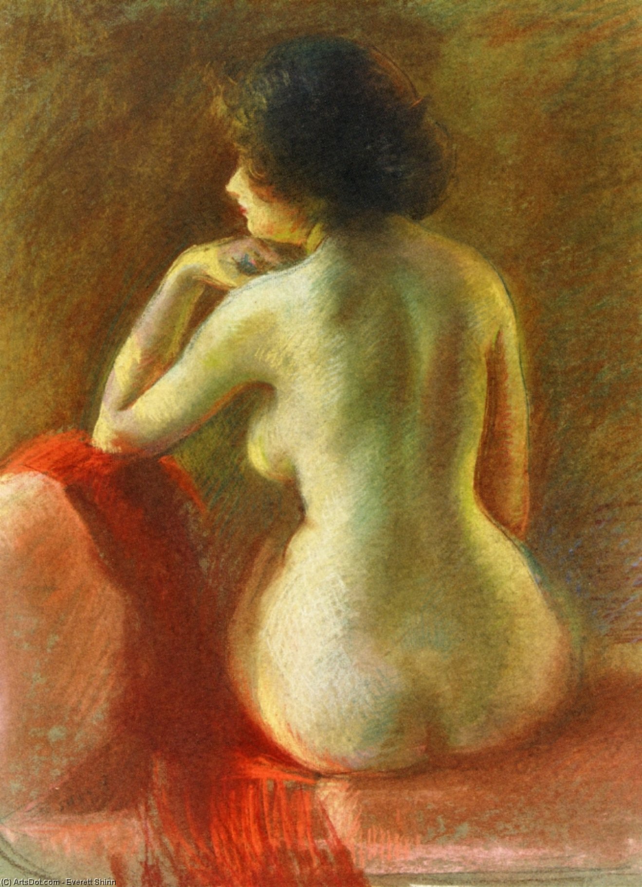 Wikioo.org – L'Encyclopédie des Beaux Arts - Peinture, Oeuvre de Everett Shinn - Nu