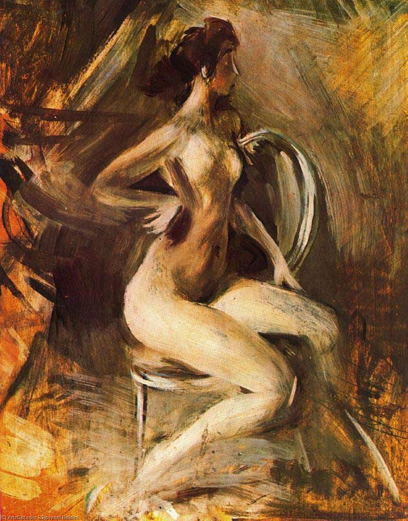 Wikioo.org - The Encyclopedia of Fine Arts - Painting, Artwork by Giovanni Boldini - Nude