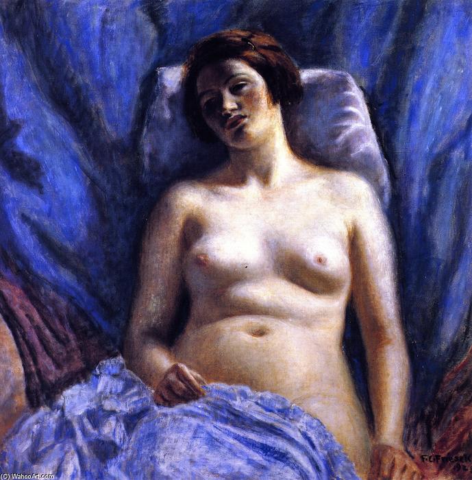 WikiOO.org - Encyclopedia of Fine Arts - Maľba, Artwork Frederick Carl Frieseke - Nude #3