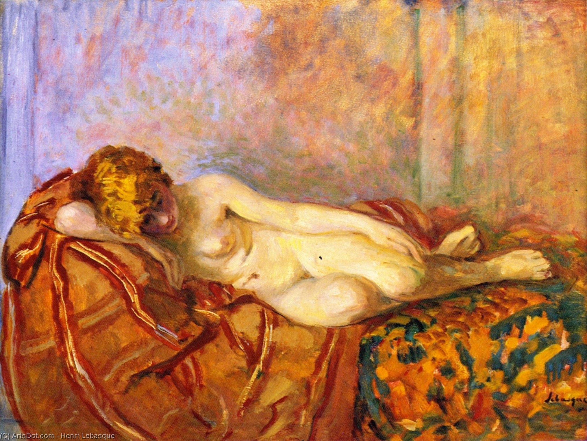 WikiOO.org - אנציקלופדיה לאמנויות יפות - ציור, יצירות אמנות Henri Lebasque - Nude Blond
