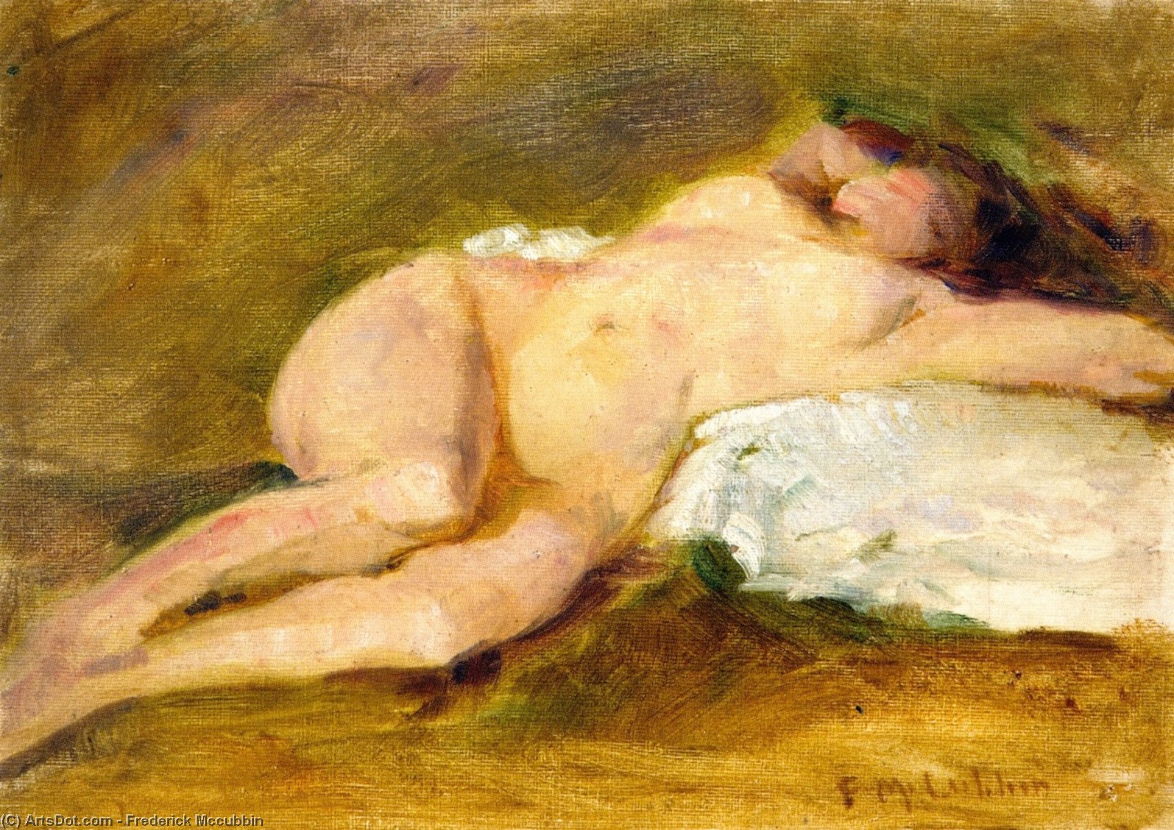 Wikioo.org – La Enciclopedia de las Bellas Artes - Pintura, Obras de arte de Frederick Mccubbin - desnudo estudio