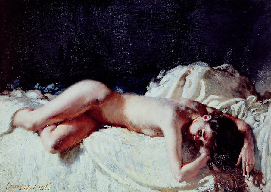 Wikioo.org - The Encyclopedia of Fine Arts - Painting, Artwork by William Newenham Montague Orpen - Nude Study