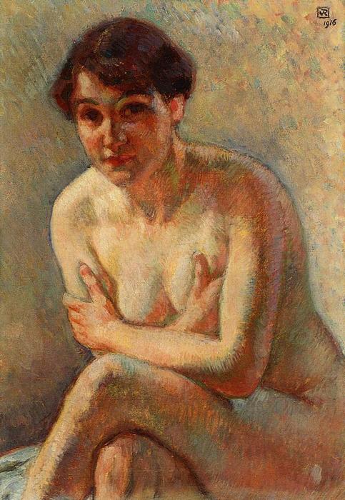Wikioo.org - The Encyclopedia of Fine Arts - Painting, Artwork by Theo Van Rysselberghe - Nude Woman