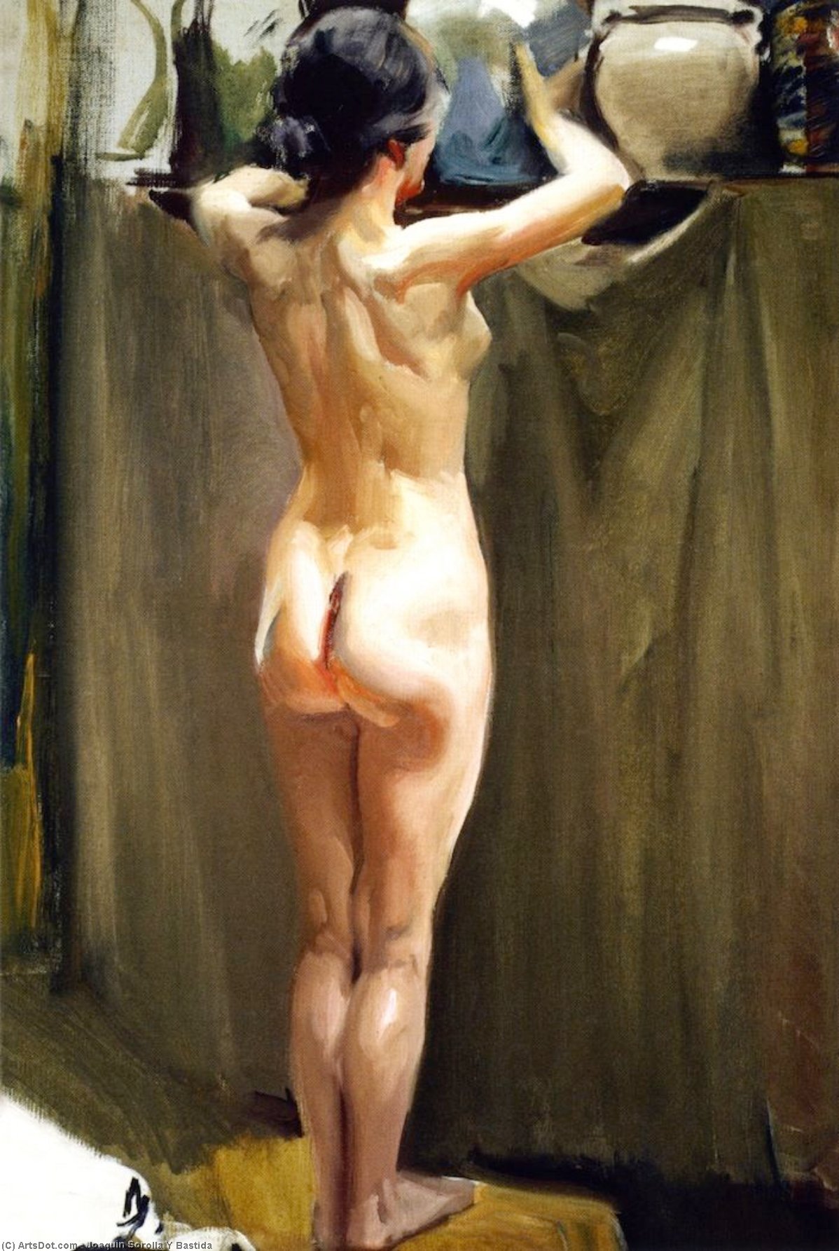 Wikioo.org - The Encyclopedia of Fine Arts - Painting, Artwork by Joaquin Sorolla Y Bastida - Nude Woman