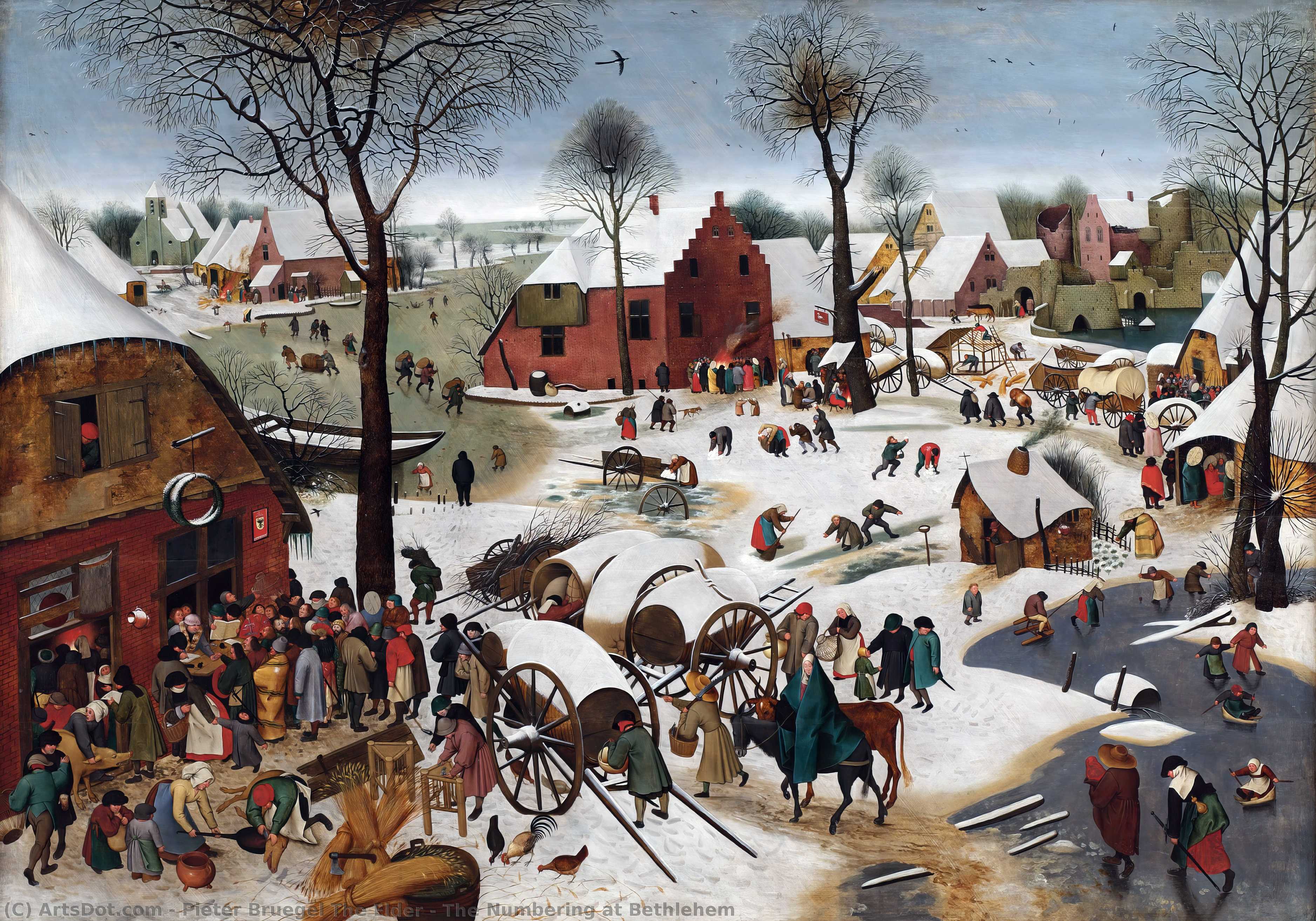 Wikioo.org - The Encyclopedia of Fine Arts - Painting, Artwork by Pieter Bruegel The Elder - The Numbering at Bethlehem