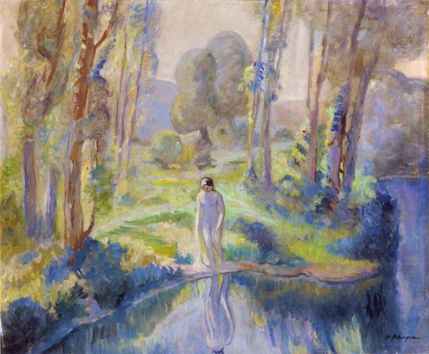 Wikioo.org - The Encyclopedia of Fine Arts - Painting, Artwork by Henri Lebasque - Nymph by the lake